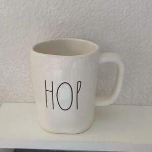 Rae Dunn ⁹White HOP Ceramic Coffee Mug